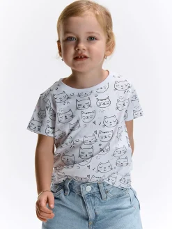 GATE Bawełniana koszulka z nadrukiem|Dzieci Dziewczynki·Koszulki I Topy