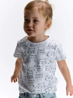 GATE Bawełniana koszulka z nadrukiem|Dzieci Dziewczynki·Koszulki I Topy