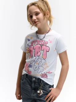 GATE Bawełniana koszulka z nadrukiem|Dzieci Dziewczynki·Koszulki I Topy