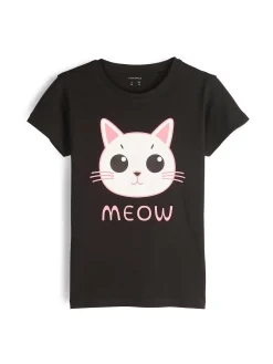 GATE Bawełniana koszulka z nadrukiem|Dzieci Dziewczynki·Koszulki I Topy