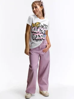 GATE Bawełniana koszulka z nadrukiem|Dzieci Dziewczynki·Koszulki I Topy