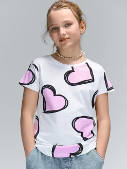 GATE Bawełniana koszulka z nadrukiem|Dzieci Dziewczynki·Koszulki I Topy