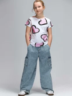 GATE Bawełniana koszulka z nadrukiem|Dzieci Dziewczynki·Koszulki I Topy