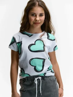 GATE Bawełniana koszulka z nadrukiem|Dzieci Dziewczynki·Koszulki I Topy