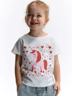 GATE Bawełniana koszulka z nadrukiem|Dzieci Dziewczynki·Koszulki I Topy