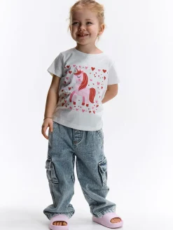 GATE Bawełniana koszulka z nadrukiem|Dzieci Dziewczynki·Koszulki I Topy