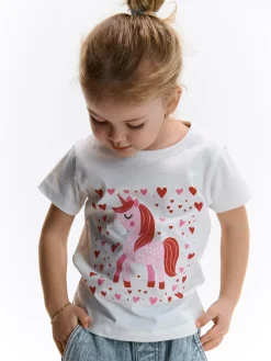 GATE Bawełniana koszulka z nadrukiem|Dzieci Dziewczynki·Koszulki I Topy