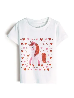 GATE Bawełniana koszulka z nadrukiem|Dzieci Dziewczynki·Koszulki I Topy