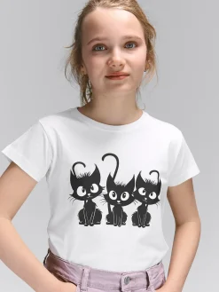 GATE Bawełniana koszulka z nadrukiem|Dzieci Dziewczynki·Koszulki I Topy