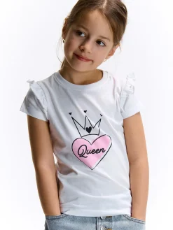 GATE Bawełniana koszulka z nadrukiem|Dzieci Dziewczynki·Koszulki I Topy