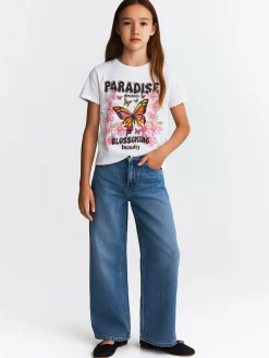 GATE Bawełniana koszulka z nadrukiem|Dzieci Dziewczynki·Koszulki I Topy