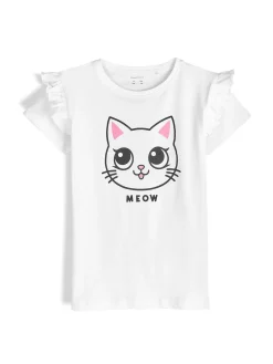 GATE Bawełniana koszulka z nadrukiem|Dzieci Dziewczynki·Koszulki I Topy