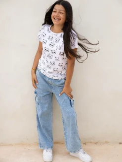 GATE Bawełniana koszulka z nadrukiem|Dzieci Dziewczynki·Koszulki I Topy