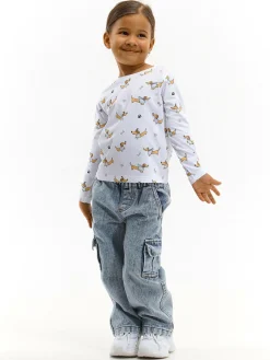 GATE Bawełniana koszulka z nadrukiem|Dzieci Dziewczynki·Koszulki I Topy