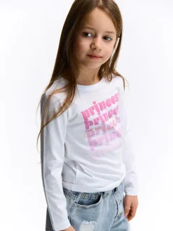 GATE Bawełniana koszulka z nadrukiem|Dzieci Dziewczynki·Koszulki I Topy