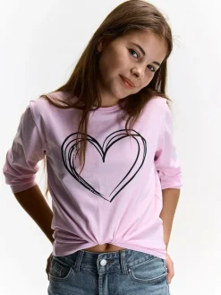 GATE Bawełniana koszulka z nadrukiem|Dzieci Dziewczynki·Koszulki I Topy