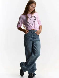 GATE Bawełniana koszulka z nadrukiem|Dzieci Dziewczynki·Koszulki I Topy