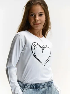 GATE Bawełniana koszulka z nadrukiem|Dzieci Dziewczynki·Koszulki I Topy