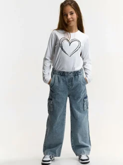 GATE Bawełniana koszulka z nadrukiem|Dzieci Dziewczynki·Koszulki I Topy