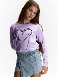 GATE Bawełniana koszulka z nadrukiem|Dzieci Dziewczynki·Koszulki I Topy