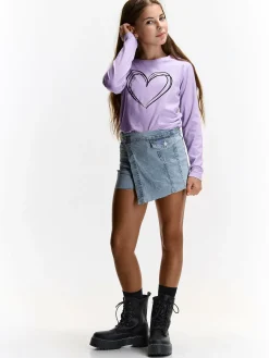 GATE Bawełniana koszulka z nadrukiem|Dzieci Dziewczynki·Koszulki I Topy