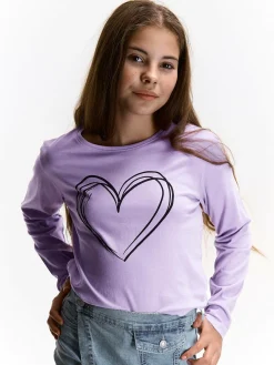 GATE Bawełniana koszulka z nadrukiem|Dzieci Dziewczynki·Koszulki I Topy