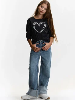 GATE Bawełniana koszulka z nadrukiem|Dzieci Dziewczynki·Koszulki I Topy