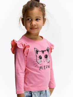 GATE Bawełniana koszulka z nadrukiem|Dzieci Dziewczynki·Koszulki I Topy