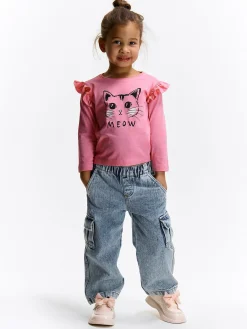 GATE Bawełniana koszulka z nadrukiem|Dzieci Dziewczynki·Koszulki I Topy