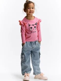 GATE Bawełniana koszulka z nadrukiem|Dzieci Dziewczynki·Koszulki I Topy