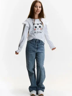 GATE Bawełniana koszulka z nadrukiem|Dzieci Dziewczynki·Koszulki I Topy