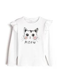 GATE Bawełniana koszulka z nadrukiem|Dzieci Dziewczynki·Koszulki I Topy