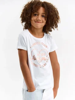 GATE Bawełniana koszulka z nadrukiem|Dzieci Dziewczynki·Koszulki I Topy