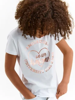 GATE Bawełniana koszulka z nadrukiem|Dzieci Dziewczynki·Koszulki I Topy