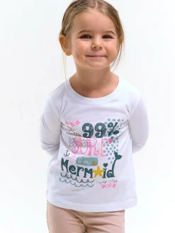 GATE Bawełniana koszulka z nadrukiem|Dzieci Dziewczynki·Koszulki I Topy