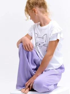 GATE Bawełniana koszulka z nadrukiem|Dzieci Dziewczynki·Koszulki I Topy