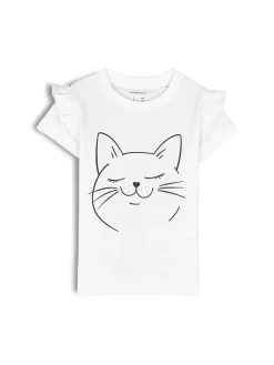 GATE Bawełniana koszulka z nadrukiem|Dzieci Dziewczynki·Koszulki I Topy