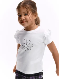 GATE Bawełniana koszulka z nadrukiem|Dzieci Dziewczynki·Koszulki I Topy