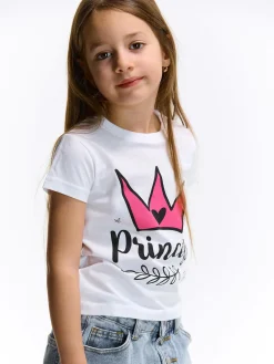 GATE Bawełniana koszulka z nadrukiem|Dzieci Dziewczynki·Koszulki I Topy