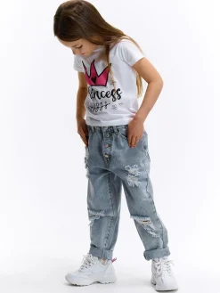 GATE Bawełniana koszulka z nadrukiem|Dzieci Dziewczynki·Koszulki I Topy