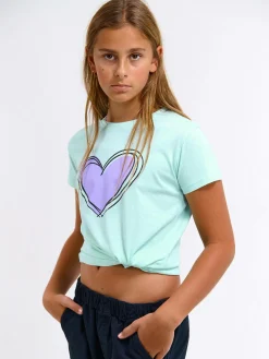 GATE Bawełniana koszulka z nadrukiem|Dzieci Dziewczynki·Koszulki I Topy