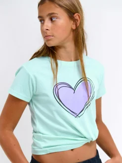 GATE Bawełniana koszulka z nadrukiem|Dzieci Dziewczynki·Koszulki I Topy