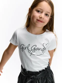 GATE Bawełniana koszulka z nadrukiem|Dzieci Dziewczynki·Koszulki I Topy