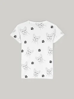 GATE Bawełniana koszulka z nadrukiem|Dzieci Dziewczynki·Koszulki I Topy