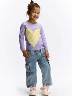 GATE Bawełniana koszulka z nadrukiem|Dzieci Dziewczynki·Koszulki I Topy