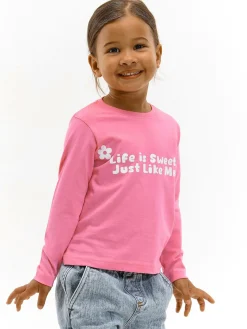 GATE Bawełniana koszulka z nadrukiem|Dzieci Dziewczynki·Koszulki I Topy