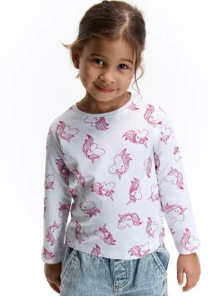 GATE Bawełniana koszulka z nadrukiem|Dzieci Dziewczynki·Koszulki I Topy