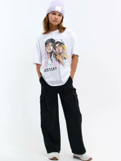 GATE Bawełniana koszulka z nadrukiem|Dzieci Dziewczynki·Koszulki I Topy