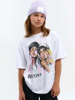 GATE Bawełniana koszulka z nadrukiem|Dzieci Dziewczynki·Koszulki I Topy