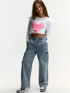 GATE Bawełniana koszulka z nadrukiem|Dzieci Dziewczynki·Koszulki I Topy